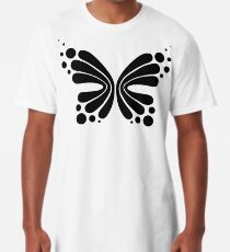 Graphic Butterfly B&W - Shee Vector Pattern Long T-Shirt