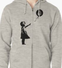 Banksy Loves EOS! Zipped Hoodie
