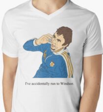 Super Hans | Accidentally run to Windsor Men's V-Neck T-Shirt