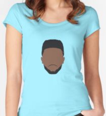 Jaylen Brown Face Art Women's Fitted Scoop T-Shirt