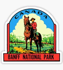 Banff Canada vintage Mountie decal Sticker