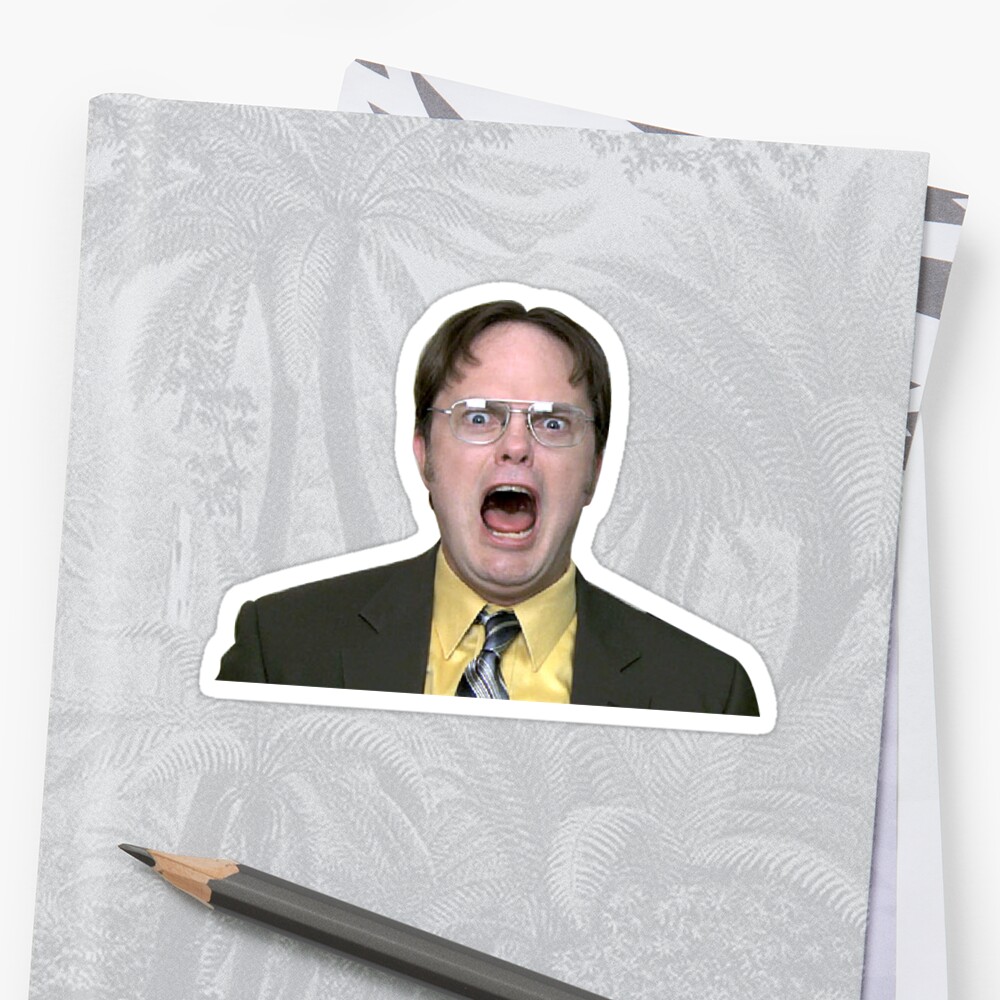 Dwight Schrute The Office Stickers By Katie Ryder Redbubble 