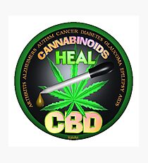 Lámina fotográfica CBD Los cannabinoides en el aceite de cáñamo Las curas descubren la verdad sobre el uso del aceite de cáñamo para curar enfermedades y dolores.