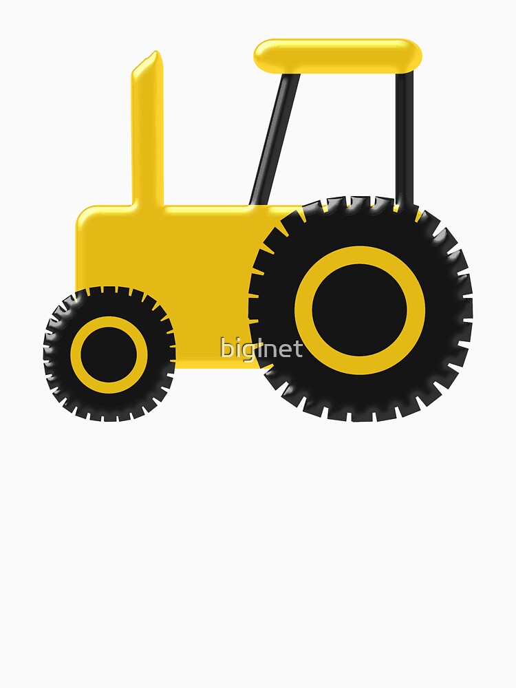 "Yellow Farm Tractor" Tshirt by Redbubble