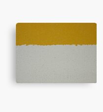 Yellow line on white wall Canvas Print
