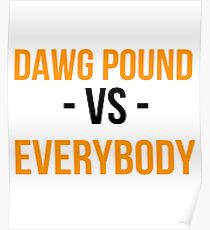 Cleveland Browns Dawg Pfund Vs. Jeder Poster