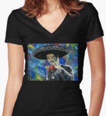 Camiseta entallada de cuello en V Vicente Fernández