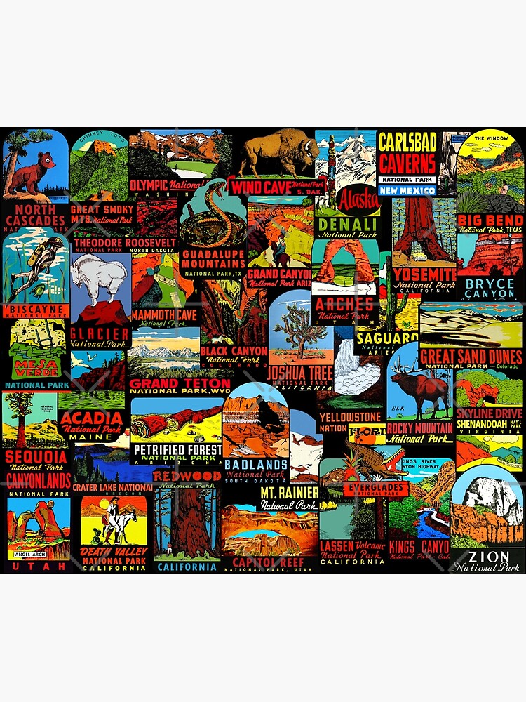 American National Parks Vintage Travel Decal Bomb by hilda74