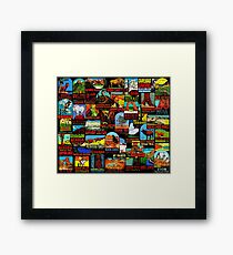 American National Parks Vintage Travel Decal Bomb Framed Print