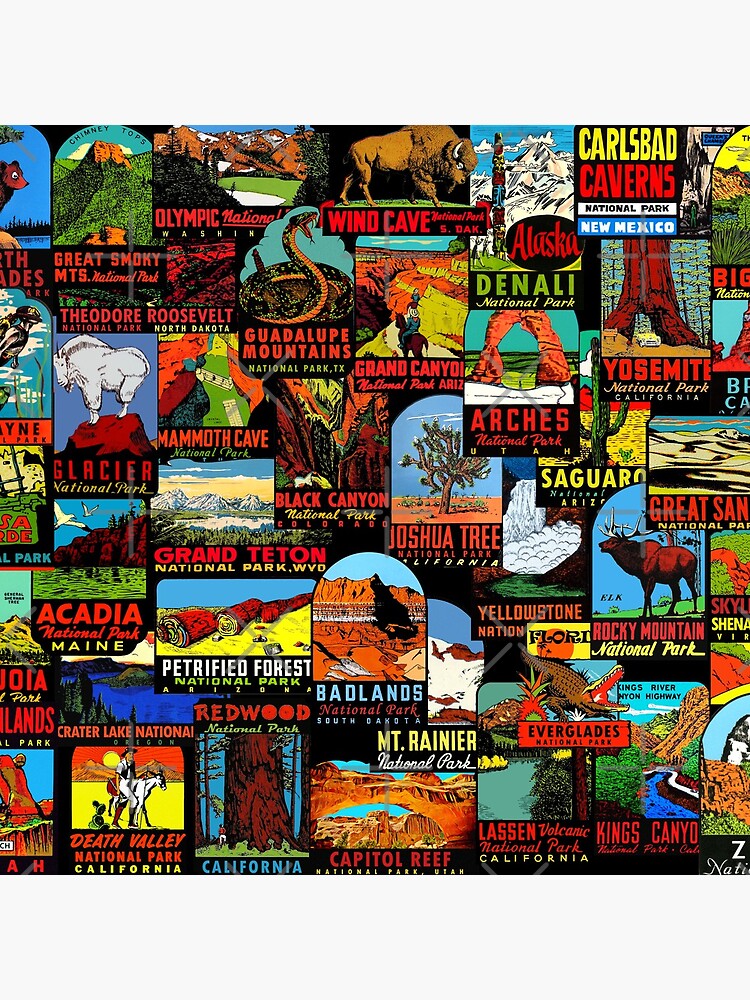 American National Parks Vintage Travel Decal Bomb by hilda74