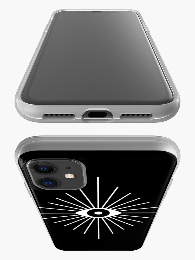 Alternate view of Electric Eyes - Black and White iPhone Case & Cover