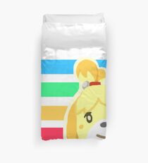 Animal Crossing Rainbow Isabelle Duvet Cover