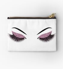 Glittery burgundy lashes illustration Studio Pouch
