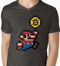 Bitcoin Mario Men's V-Neck T-Shirt