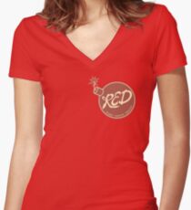 Red Team - Reliable Excavation Demolition Women's Fitted V-Neck T-Shirt