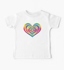 Love Heart Rainbow Colorful Spectrum Baby Tee