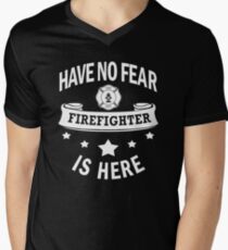 Firefighter Have No Fear Birthday Cool Funny Men's V-Neck T-Shirt