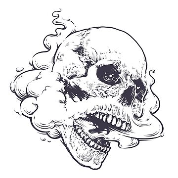 Artwork thumbnail, Vaping Skull by Vecster