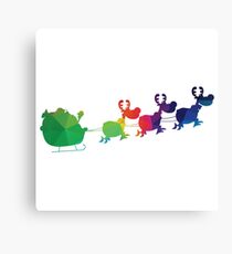 Colorful Santa Canvas Print
