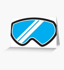 Winter SNOW Goggles Greeting Card