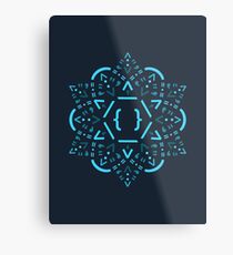 Code Mandala - React Framework Metal Print