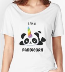 Camiseta ancha para mujer Pandicornio - Soy un pandicornio Panda lindo Unicornio