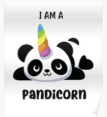 Pandicorn - Ich bin ein Pandicorn Cute Panda Einhorn Poster