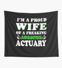 Actuary's Wife Gifts - Mother's Day Birthday Christmas Valentine Gifts Wall Tapestry