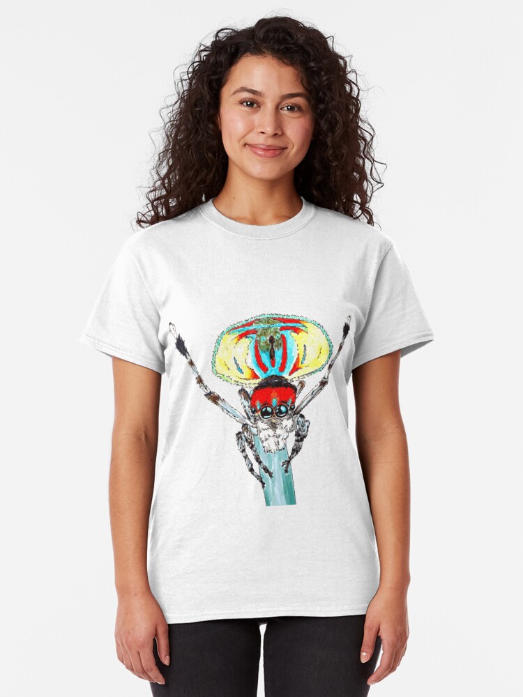 Alternate view of Peacock spider Maratus volans Classic T-Shirt