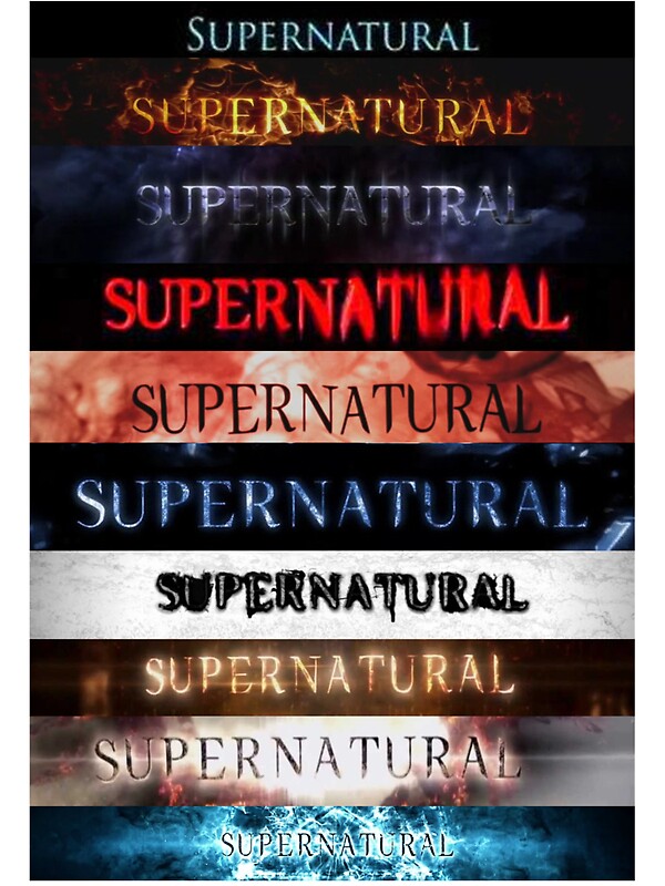 "Supernatural intro seasons 1-10" Stickers by linnlag 