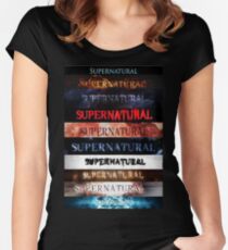 Supernatural intro seasons 1-10 Women's Fitted Scoop T-Shirt