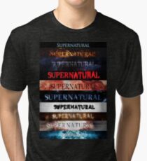 Supernatural intro seasons 1-10 Tri-blend T-Shirt