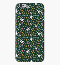 Bunny Wearing a Scarf and Flowers iPhone Case