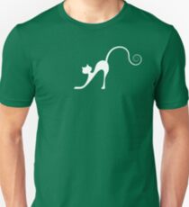 White cat in night Unisex T-Shirt