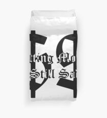 Gettin Money Still Sad (transparent letters) Duvet Cover