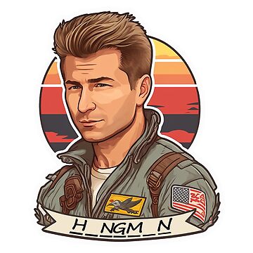 Jake Seresin The Hangman Top Gun Maverick Illustration 3 | Sticker