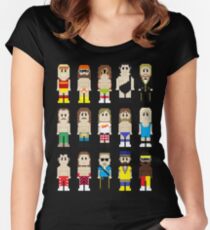 8-Bit Wrestlers! Women's Fitted Scoop T-Shirt