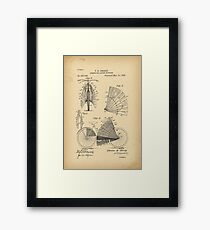 1896 Patent Bicycle - SCREEN FOR LADIES BICYCLES Framed Print