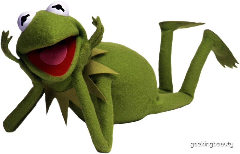 "Kermit Laying Down Meme" Stickers by geekingbeauty | Redbubble