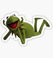 Kermit Laying Down Meme Sticker