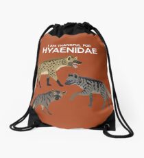 I Am Thankful For Hyaenidae Drawstring Bag