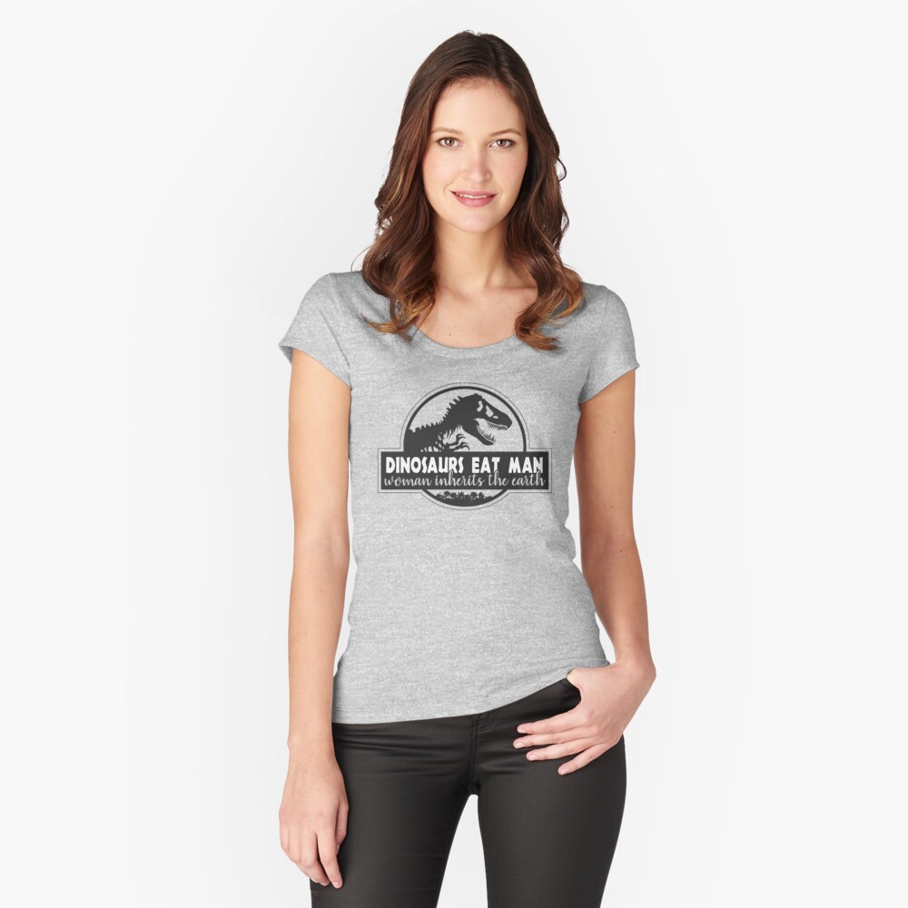 Dinosaurs Eat Man Fitted Scoop T-Shirt