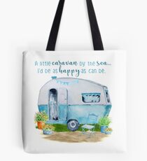 A little caravan by the sea Tote Bag