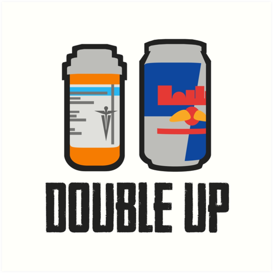 Pubg Double Up Painkiller And Energy Drink Art Prints By - pubg double up painkiller and energy drink