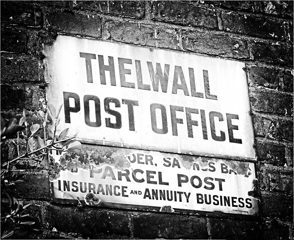 The Thelwall post Office signs