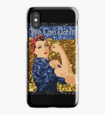 glitter rosie the riveter iPhone Case
