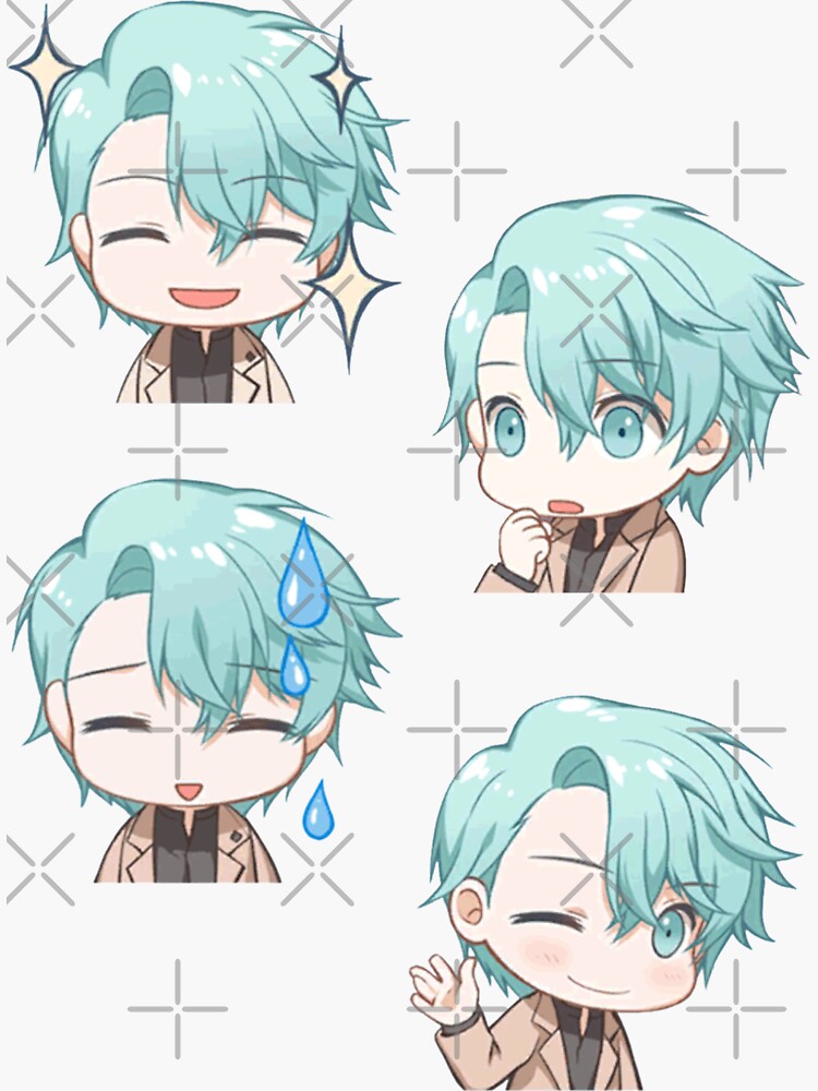 "mystic messenger v emoji pack" Sticker by justthatlass Redbubble