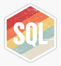Retro SQL Programming Language Icon Sticker