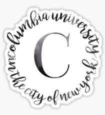 Columbia University Black Ink Circle Sticker