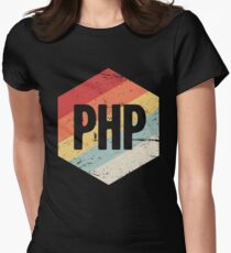 Retro PHP Programming Language Icon Women's Fitted T-Shirt